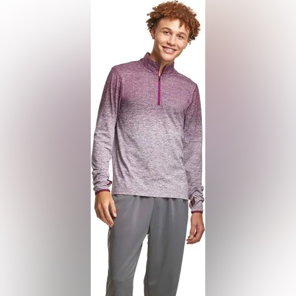 C9 Champion Men’s Athletic Quarter Zip in Purple Size Large